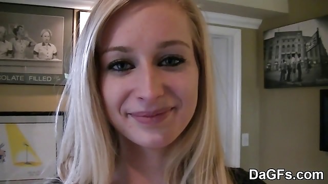 Innocent blonde schoolgirl gets fucked and facialized